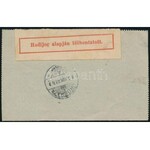 1915 Tábori zárt díjjegyes levelezőlap / Field PS-cover card K.u.k. Bahnhof Commando Marmaros-sziget + KÖRÖZMEZŐ...