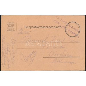 1915 Tábori posta levelezőlap / Field postcard  BAHNHOFKOMMANDO PODGORZE-BONARKA