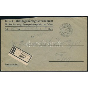 1917 Ajánlott tábori posta levél / Registered field post cover EP LUBLIN d