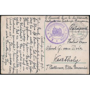 1917 Tábori posta képeslap / Field postcard K.u.k. Militärvolksschule in Trebinje