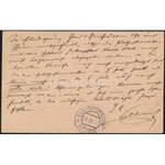 1917 Tábori posta levelezőlap / Field postcard K.u.k. Etappenpost und Telegraphen + EP BELGRAD g...