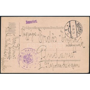 1915 Tábori posta levelezőlap / Field postcard S.M.S. KAISER MAX