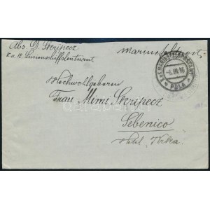 1916 Tábori posta levél / Field post cover S.M.SCHIFF STREITER