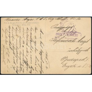 1918 Tábori posta képeslap / Field postcard S.M.S. Tegetthoff
