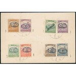 1920 Debrecen helyi ajánlott levél 10 db megszállási bélyeggel, ritka román cenzúrával ...
