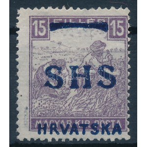 SHS 1918 Fehérszámú Arató 15f (**22.000) / Mi 60 Signed: Bodor