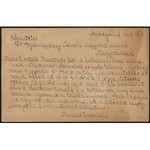 1919 10f díjjegyes levelezőlap 10f díjkiegészítéssel Székelyhídról Nagyváradra, román cenzúrával / PS...