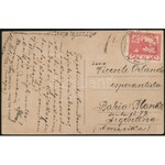~1919 TCV képeslap Hradzsin bélyeggel bérmentesítve ZSOLNA túlélő bélyegzéssel Argentínába küldve ...
