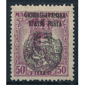Szakolca 1919 Zita 50f. Signed: Bodor