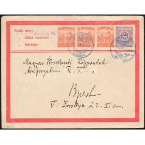 1920 35f díjjegyes boríték 30f díjkiegészítéssel KÖRMEND - Budapest / 35f PS...