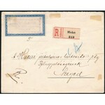 1920 23 db Búzakalász 15f ajánlott levélen Makóról Szegedre / Registered cover