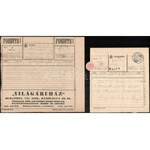 1923 4 db Távirat, közte 3 tele dekoratív reklámokkal / 4 Telegramms, 3 with advertisements