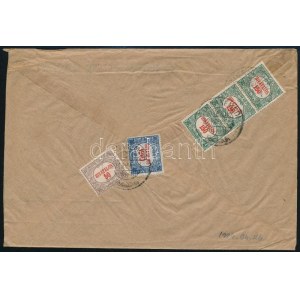 1924 Hivatalos levél 5 bélyeggel TOLNANÉMEDI / Official cover
