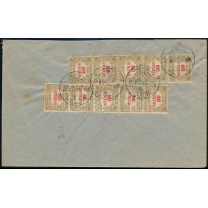 1924 Hivatalos küldemény 10 x Hivatalos 100K bélyeggel / Official cover with 10 x Official 100K stamps SIÓFOK...