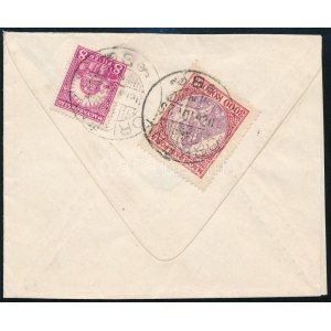 1926 Levél vegyes bérmentesítéssel ÖRKÉNY - Bécs / Cover with mixed franking to Vienna