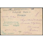 1927 TCV képeslap nyomtatványként feladva 3 bélyeggel bérmentesítve Budapestről Afrikába. Ritka desztináció! ...