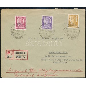 1929 Ajánlott levél Szent István sorral alkalmi bélyegzéssel / Registered cover