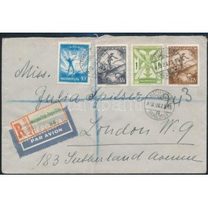 1933 Ajánlott légi levél Londonba / Registered airmail cover to London