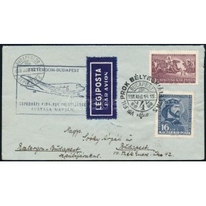 1938 Légi levél alkalmi bélyegzéssel / Airmail cover
