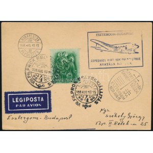 1938 légi levelezőlap VIII. FILPROK BÉLYEGKIÁLLÍTÁS / Airmail postcard