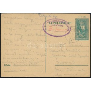1941 Tábori levelezőlap / Field postcard M.kir. I. honvéd gépkocsizó dandár parancsnokság
