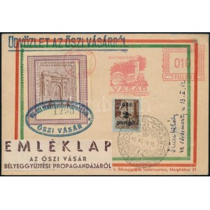 1945 Őszi vásár levélzáró levelezőlapon / label on postcard