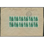 1946 (8. díjszabás) Ajánlott levél 33 db bélyeggel / Registered cover with 33 stamps