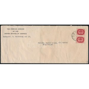 1946 (21. díjszabás) Levél 20 millió P párral bérmentesítve, elcsúszott értékszámokkal ...