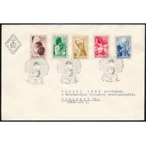 1949 VIT sor FDC-n / Mi 1048-1052 on FDC