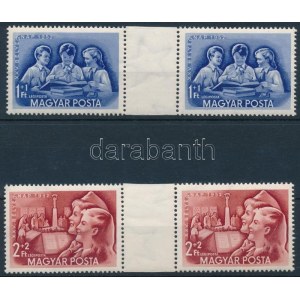 1952 Bélyegnap ívközéprészes párok / Mi 1274-1275 gutter pairs