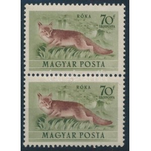 1953 Erdei állatok 70f pár vízjel nélkül / Mi 1290 pair without watermark