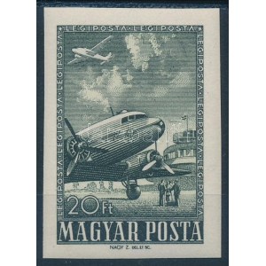 1957 Repülő záróérték vágott bélyeg (15.000) / Mi 1496 imperforate stamp