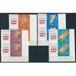 1963 Téli olimpia vágott sor ívsarki párokban / Mi 1975-1982 imperforate corner pairs