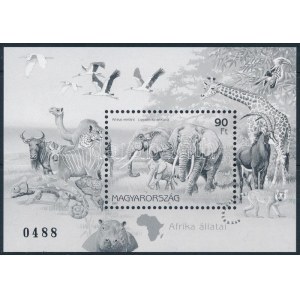 1997 Afrika állatai blokk fekete nyomat (18.000) / Mi block 242 blackprint