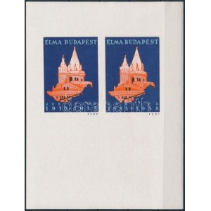 1938 ELMA Budapest vágott emlékív / souvenir sheet
