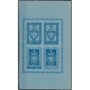 1938 IV. PAX Ifjúsági bélyegkiállítás vágott emlékív / souvenir sheet