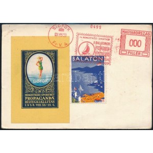 1938 IV. Nemzetközi Sporthét emlékív levélzáróval levelezőlapon ...