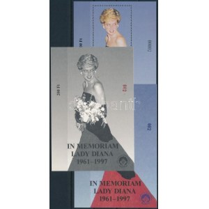 1997 Lady Diana 3 db-os emlékív garnitúra azonos sorszámmal (19.500) ...