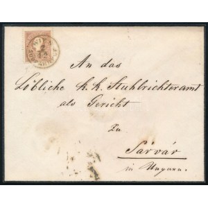 1858 10kr levélen / on cover WIEN - Sárvár