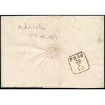 1859 5kr pár levélen / pair on cover HOHENELBE - Prag (regiszterhajtás / folded)