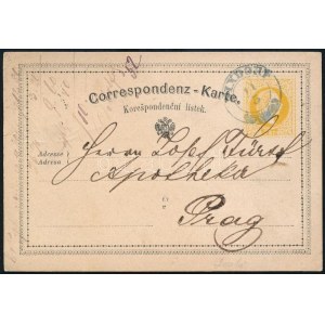 1872 2kr díjjegyes levelezőlap / PS-card NIXDORF - Prag