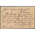 1904 A bukovinai Suczawaból küldött válaszos díjjegyes levelezőlap válaszlapja Bukarestből visszaküldve / PS...