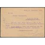 1919 Díjjegyes levelezőlap Lengyelországba, portózva, majd visszaküldve / PS-card to Poland with postage due...