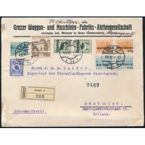 1934 Ajánlott levél Amszterdamba / Registered cover to Holland