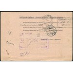 1913 Teljes csomagszállító 2 csomagról / Complete parcel card for 2 packages