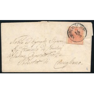 1854 15c levélen / on cover VENEZIA
