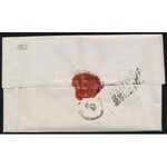 1862 5sld levélen / on cover LATISANA (regiszterhajtás / folded)
