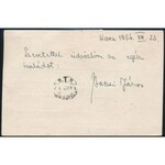 1954 Ajánlott légi levelezőlap Budapestre / Registered airmail postcard to Hungary