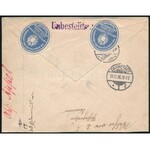 1896 Visszaküldött levél érdekes postai levélzáróval / Returned cover with interesting label