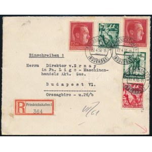1938 Ajánlott levél / Registered cover